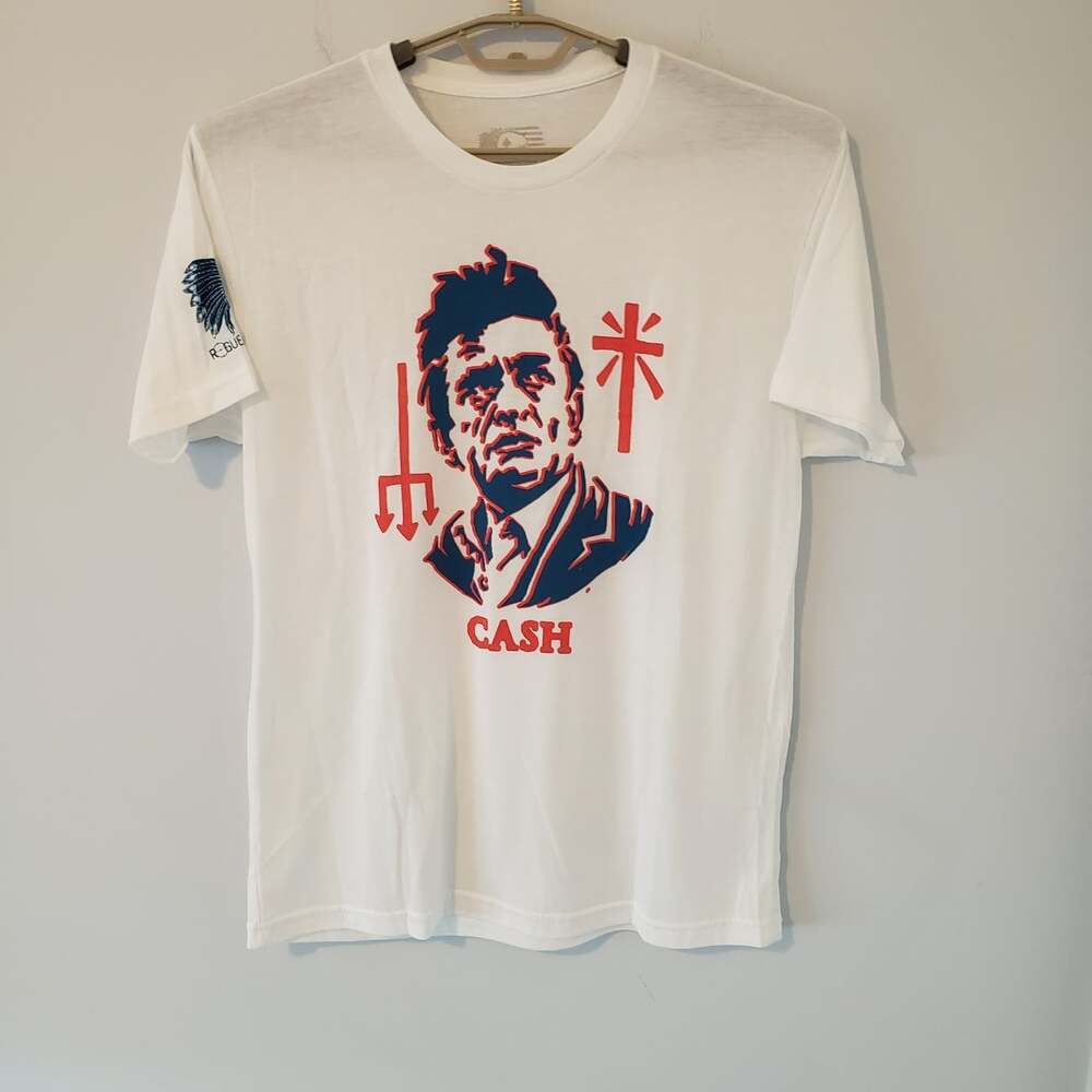 Rogue American Johnny Cash Saint Or Sinner T-shirt Mens L